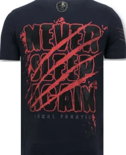 T-shirt Heren - Mickey Krueger - Blauw