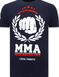 T-shirt Heren - MMA Fighter - Blauw