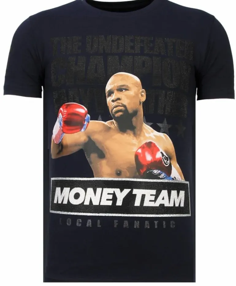 T-shirt Heren - Money Team Champion - Blauw