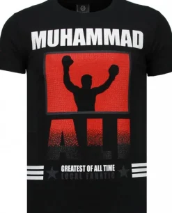 T-shirt Heren - Muhammad Ali - Zwart