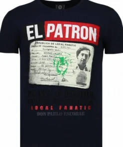 T-shirt Heren - Narcos Billionaire - Blauw