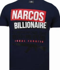 T-shirt Heren - Narcos Billionaire - Blauw
