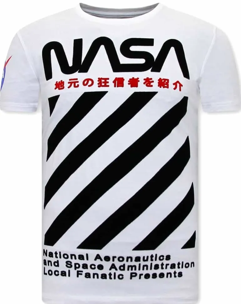 T-shirt Heren - NASA - Wit