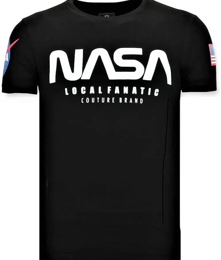 T-shirt Heren - NASA - Zwart