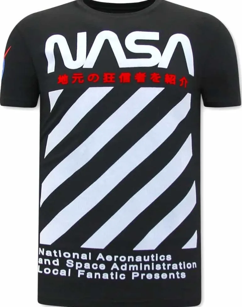 T-shirt Heren - NASA - Zwart