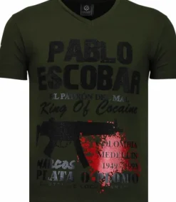 T-shirt Heren - Pablo Escobar Narcos - Groen