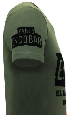T-shirt Heren - Pablo Escobar - Groen