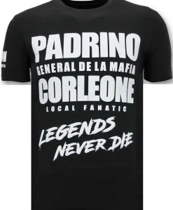 T-shirt Heren - Padrino Corleone - Zwart