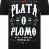 T-shirt Heren - Plata O Plomo - Zwart