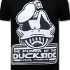 T-shirt Heren - Power Of Duckside - Zwart