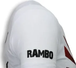 T-shirt Heren - Rambo - Wit