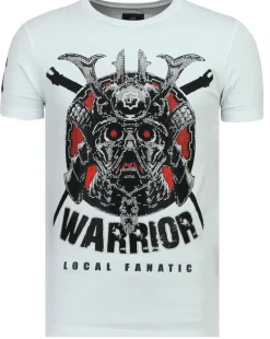 T-shirt Heren - Savage Samurai - Wit