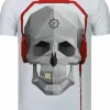 T-shirt Heren - Skull Beat - Wit