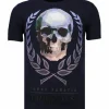 T-shirt Heren - Skull Originals - Blauw