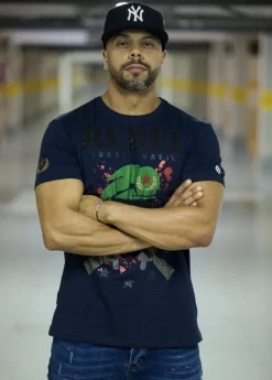 T-shirt Heren - Skull Rebel - Blauw