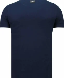 T-shirt Heren - Skull Rebel - Blauw