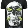 T-shirt Heren - Skull Snake - Zwart