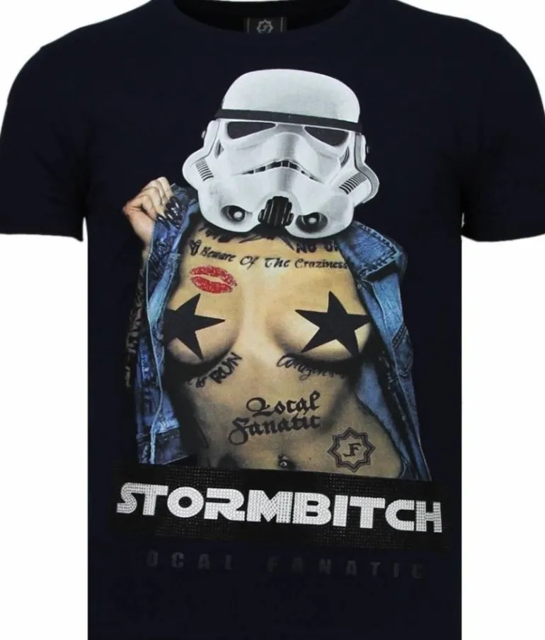 T-shirt Heren - Stormbitch - Blauw