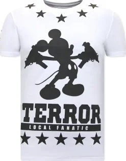 T-shirt Heren - Terror Mouse - Wit