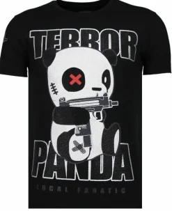 T-shirt Heren - Terror Panda - Zwart