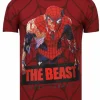 T-shirt Heren - The Beast Spider - Bordeaux