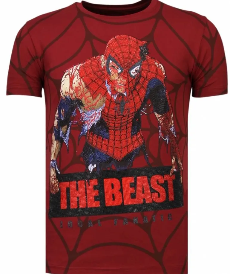 T-shirt Heren - The Beast Spider - Bordeaux
