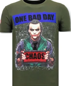T-shirt Heren - The Joker Chaos - Groen