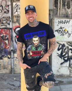 T-shirt Heren - The Joker Chaos - Zwart