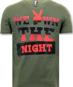 T-shirt Heren - The Playtoy Mansion - Groen