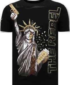 T-shirt Heren - The Rebel - Zwart