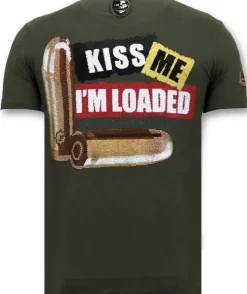 T-shirt Heren - Trust No Bitch - Groen