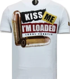 T-shirt Heren - Trust No Bitch - Wit