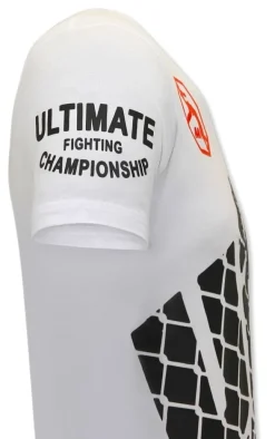 T-shirt Heren - UFC Wire Fence - Wit
