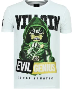 T-shirt Heren - Villain Duck - Wit