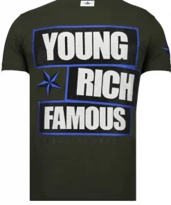 T-shirt Uomo - Young Rich Famous - Blu